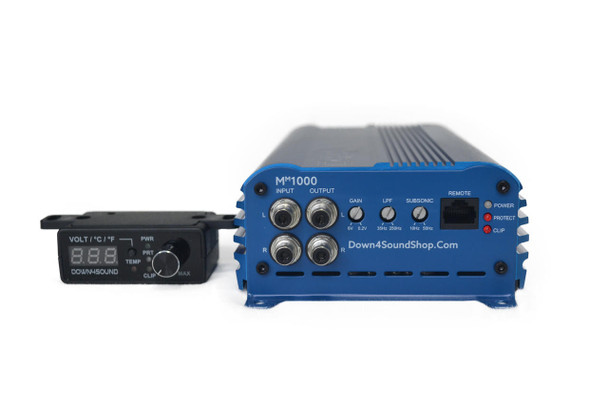Down4Sound MM1000 (MINI MAXX) -  BLUE | 1000W RMS Mini Car Audio Amplifier