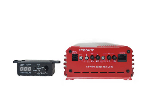 Down4Sound MM1500KFD (MINI MAXX) - RED | 1500W RMS MINI FULL BRIDGE AMPLIFIER