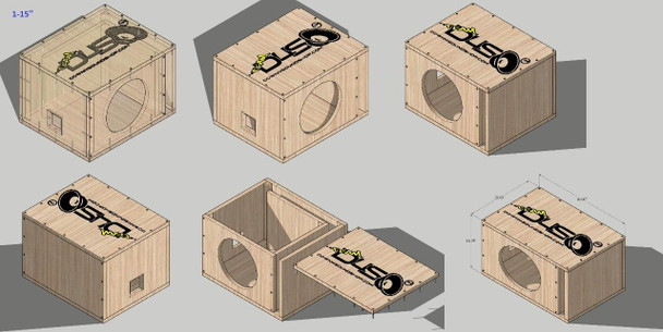 Down4Sound Down4sound PRO-FAB Birch FLAT PACK 1 15 | 1 15 Sub Box | DIY Single 15-Inch Ported Subwoofer Enclosure Box