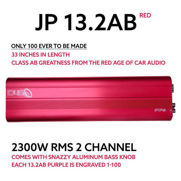 Down4Sound Refurbished Down4Sound JP 13.2 AB | 2300 WATT RMS Class AB Amplifier - LIMITED EDITION RED 1 - 100