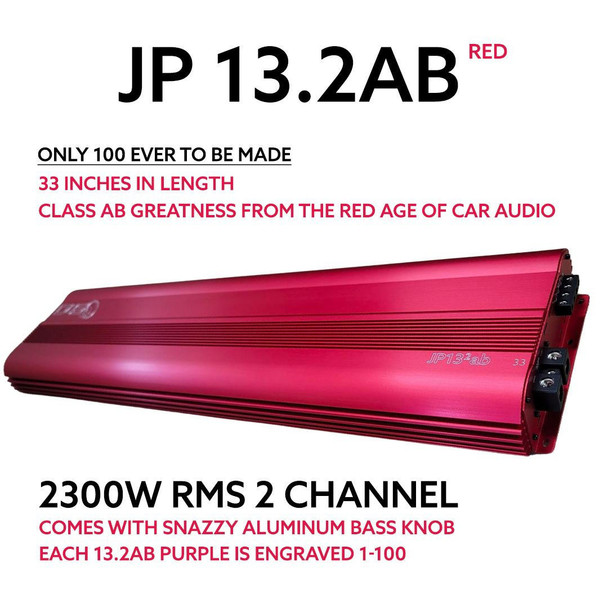 Down4Sound Refurbished REFURBISHED | DOWN4SOUND JP 13.2 AB  |  2300 WATT RMS CLASS AB AMPLIFIER - LIMITED EDITION RED 1 - 100