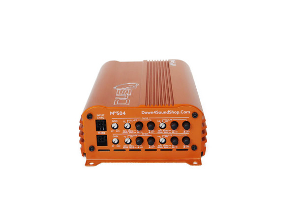 Down4Sound DOWN4SOUND MM504 (MINI MAXX) - Orange | 500W RMS MINI 4 CH Car Audio Amplifier 