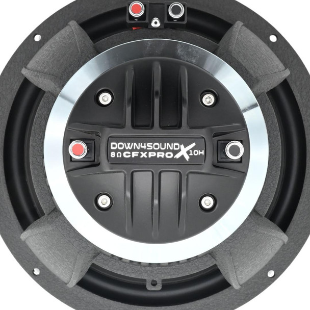Down4Sound DOWN4SOUND CFX-PROx108H - 10" Carbon Fiber NEO 2-Way Full Range Pro Audio Coaxial Speaker - 250W RMS, 8 Ohm