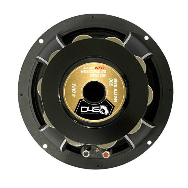 Down4Sound DOWN4SOUND Hexicone NEO HexiPRO 80 CS4 All SZN - 8" Carbon Fiber Pro Audio Speaker - 300W RMS, 4 Ohm
