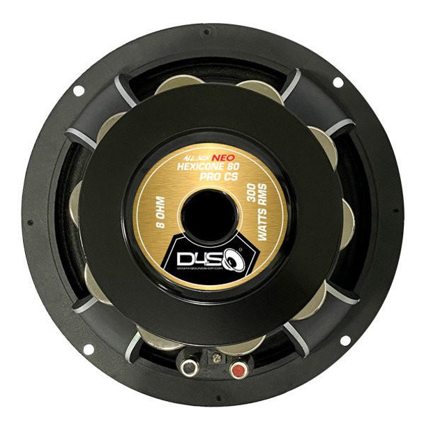 Down4Sound DOWN4SOUND Hexicone NEO HexiPRO 80 CS8 All SZN - 8" Carbon Fiber Pro Audio Speaker - 300W RMS, 8 Ohm 