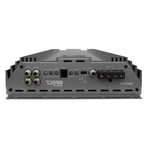 DS18 Audio HOOLIGAN KO Silver 1-Channel Amplifier with Voltmeter 10000 Watts Rms @ 1-Ohm Made In Korea 