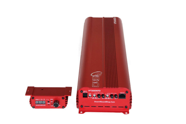 Down4Sound DOWN4SOUND MM3000KFD (MINI MAXX) - RED | 3000W RMS MINI FULL BRIDGE AMPLIFIER