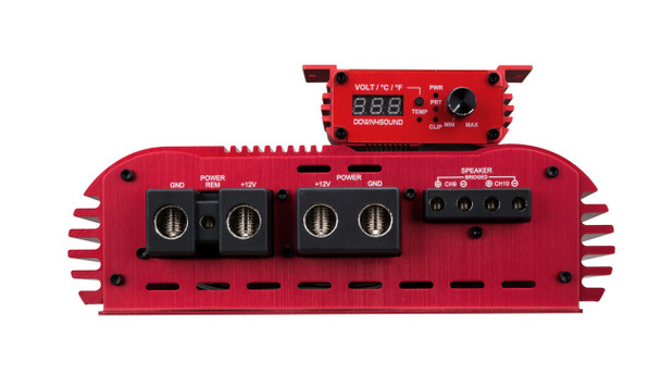 Down4Sound DOWN4SOUND EZYPWR 810 RED | 4000W RMS - 10 Channel Amplifier