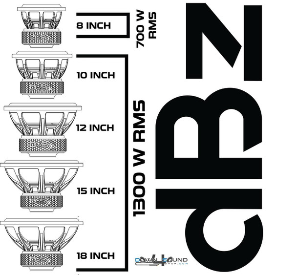 Down4Sound DOWN4SOUND DBz 18" SUBWOOFER - 2 ohm DVC | 1300W RMS