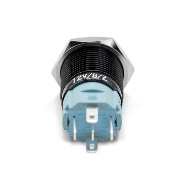 SPARKED INNOVATIONS Latching Black Power Symbol 12V Push Button Switch SPDT 