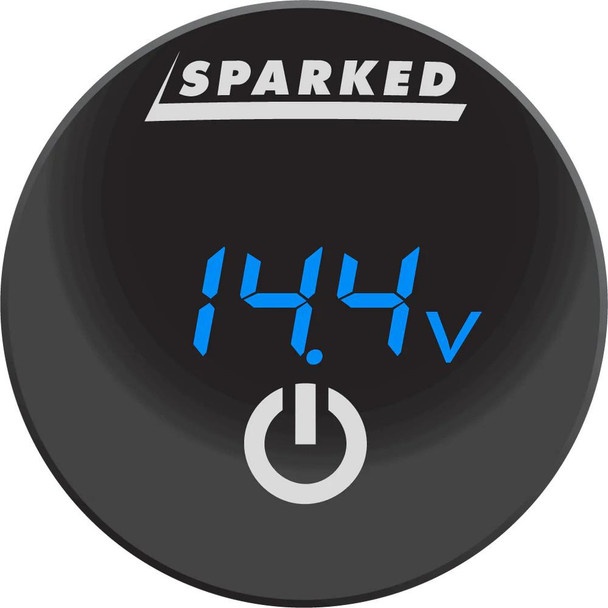 SPARKED INNOVATIONS DC Voltmeter Battery Capacity Monitor Gauge with Onboard Capacitive Touch Switch 
