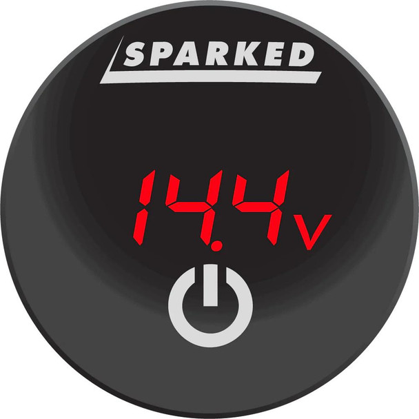 SPARKED INNOVATIONS DC Voltmeter Battery Capacity Monitor Gauge with Onboard Capacitive Touch Switch 