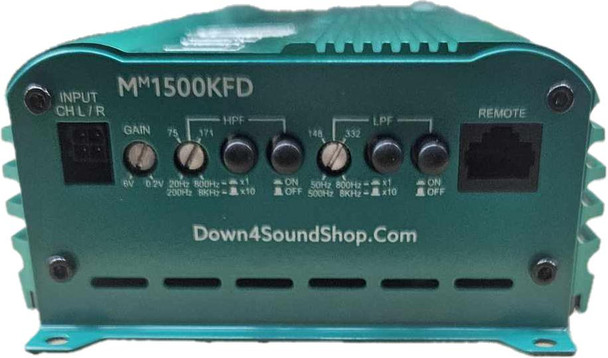 Down4Sound DOWN4SOUND MM1500KFD (MINI MAXX) - TEAL | 1500W RMS MINI FULL BRIDGE AMPLIFIER