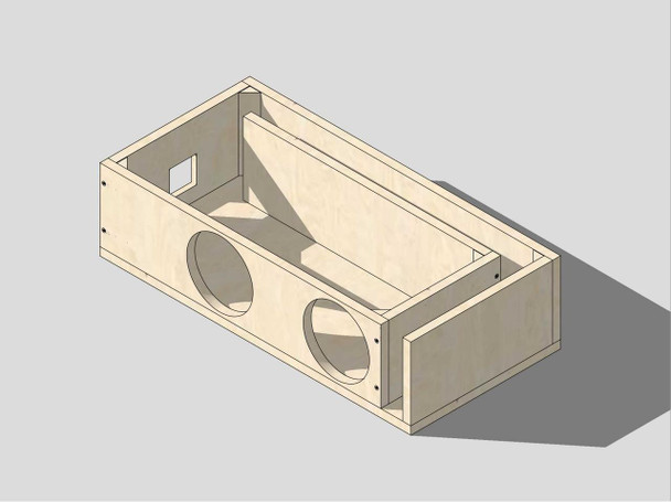 Down4Sound DOWN4SOUND PRO-FAB Birch Flat Pack Dual  2 6.5 | DIY Ported Subwoofer Enclosure Box