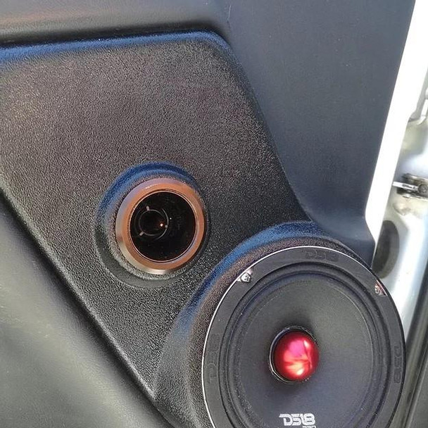 DOWN4SOUND PODS DOWN4SOUND Flangeless Single 6.5" and Single Tweeter Speaker Pods for the Front Door of a 00-06 GM Full Size Truck 