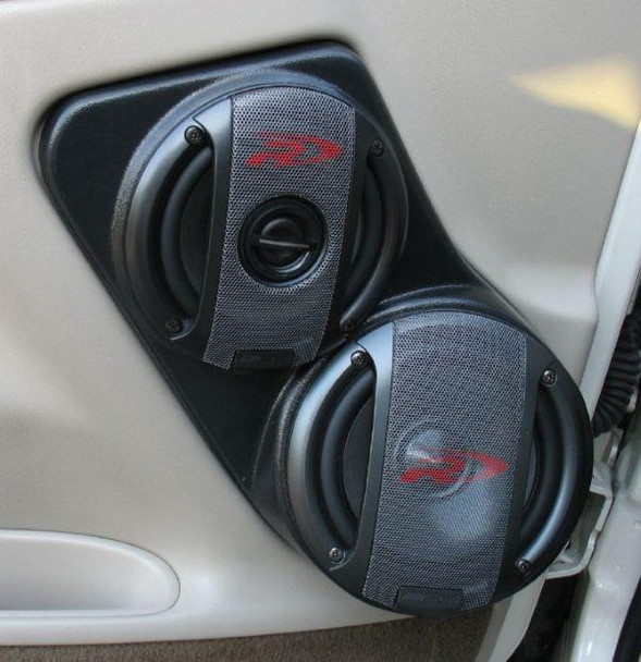 DOWN4SOUND PODS DOWN4SOUND Flangeless Single 6.5" and Single 5.25 in Speaker Pods for the Front Door of a 00-06 GM Full Size Truck 
