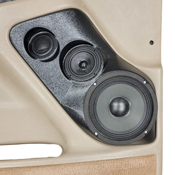 DOWN4SOUND PODS DOWN4SOUND Flangeless Single 6.5" and Single 3.5" and Single Tweeter Speaker Pods for the Front Door of a 00-06 GM Full Size Truck 