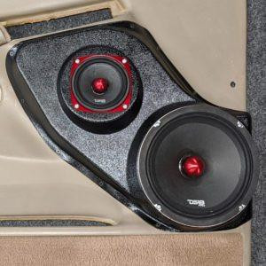 DOWN4SOUND PODS DOWN4SOUND Single 8" and Single 4" Speaker Pods for the Front Door of a 00-06 GM Full Size Truck 