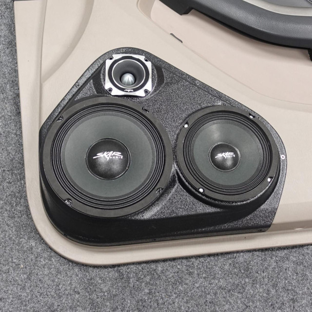 DOWN4SOUND PODS DOWN4SOUND Single 8" and Single 6.5" and Single 3.5" Speaker Pods for the Front Door of a 03-09 Toyota 4Runner