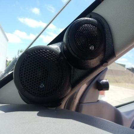 DOWN4SOUND PODS DOWN4SOUND Single 3.5" and Single Tweeter Speaker Pods for the A-Pillar of a 06-09 GM Envoy/Trailblazer SUV