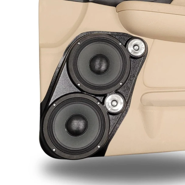 DOWN4SOUND PODS DOWN4SOUND Dual 8" and Dual Tweeter Speaker Pods for the Front Door of a 07-09 GM Full Size Truck Upper Handle