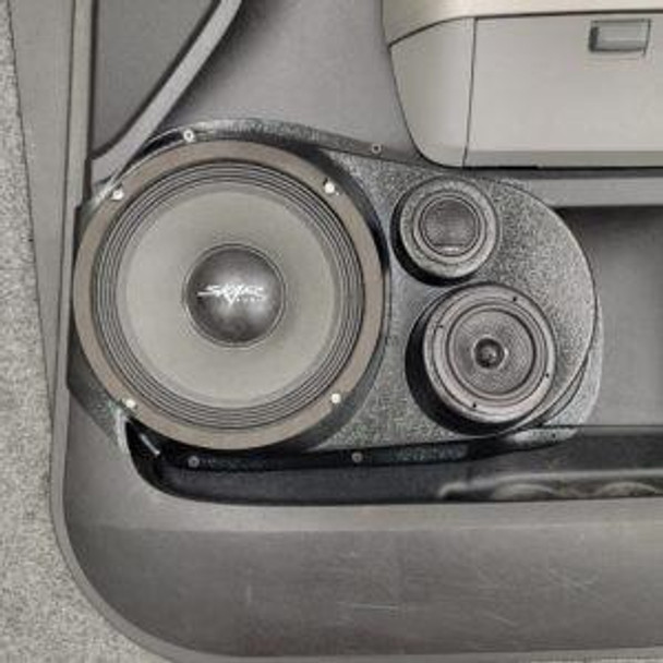 DOWN4SOUND PODS DOWN4SOUND Single 8" and Single 3.5" and Single Tweeter Speaker Pods for the Front Door of a 07-13 Toyota Tundra