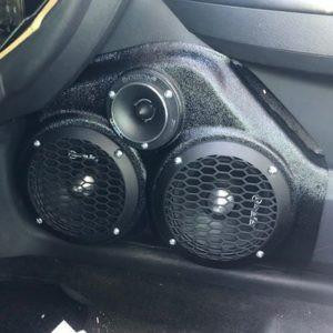 DOWN4SOUND PODS DOWN4SOUND Dual 6.5" and Single 3.5" Speaker Pods for the Front Door of a 08-10 Dodge Charger
