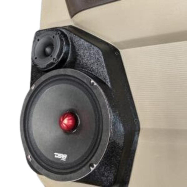 DOWN4SOUND PODS DOWN4SOUND Single 8" and Single Tweeter Speaker Pods for the Rear Door of a 09-18 Dodge Ram-Dodge Ram Extended Cab Manual Window