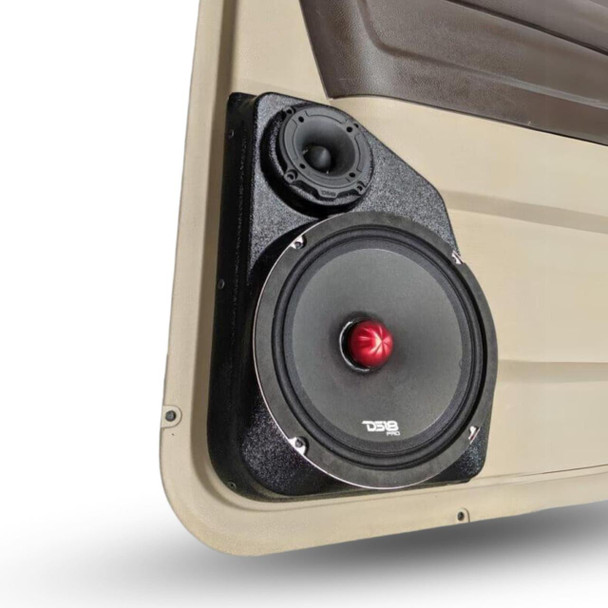 DOWN4SOUND PODS DOWN4SOUND Single 8" and Single 3.5" Speaker Pods for the Rear Door of a 09-18 Dodge Ram-Dodge Ram Extended Cab Manual Window