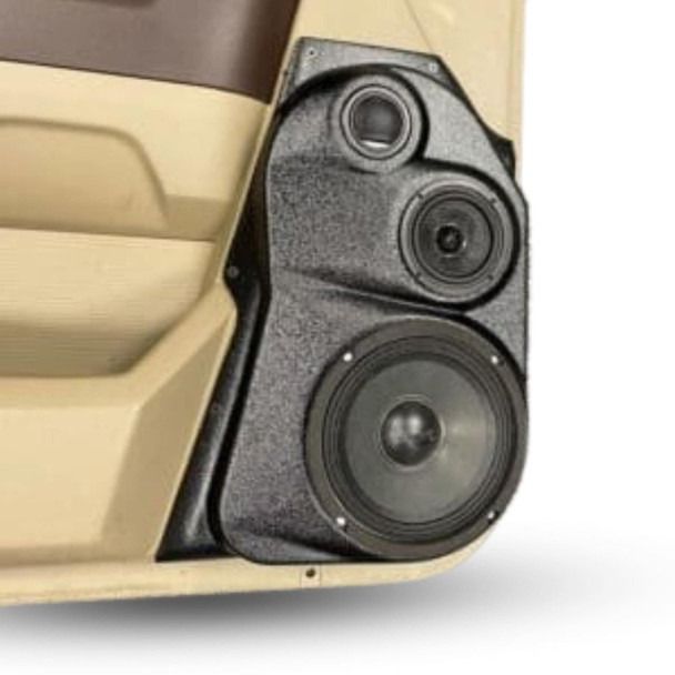 DOWN4SOUND PODS DOWN4SOUND Single 6.5" and Single 3.5" and Single Tweeter Speaker Pods for the Front Door of a 09-18 Dodge Ram-Dodge Ram