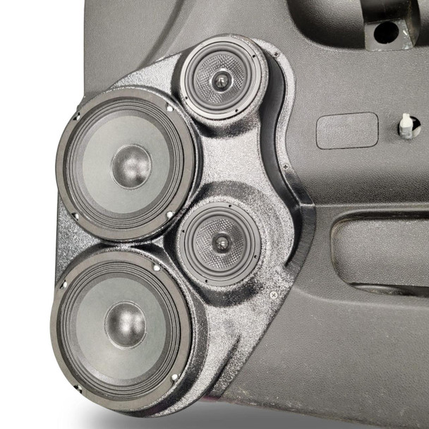 DOWN4SOUND PODS DOWN4SOUND Dual 6.5" and Dual 3.5" Speaker Pods for the Front Door of a 10-13 Chevrolet Silverado-GMC Sierra Lower Handle