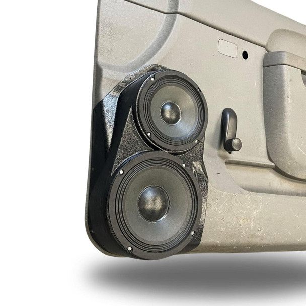 DOWN4SOUND PODS DOWN4SOUND Single 8" and Single 6.5" Speaker Pods for the Front Door of a 10-13 Chevrolet Silverado-GMC Sierra Lower Handle Manual Window