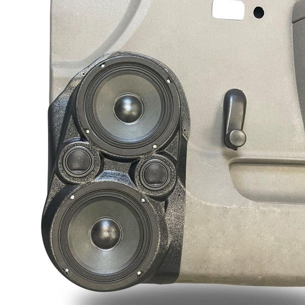 DOWN4SOUND PODS DOWN4SOUND Dual 6.5" and Dual Tweeter Speaker Pods for the Front Door of a 10-13 Chevrolet Silverado-GMC Sierra Lower Handle Manual Window