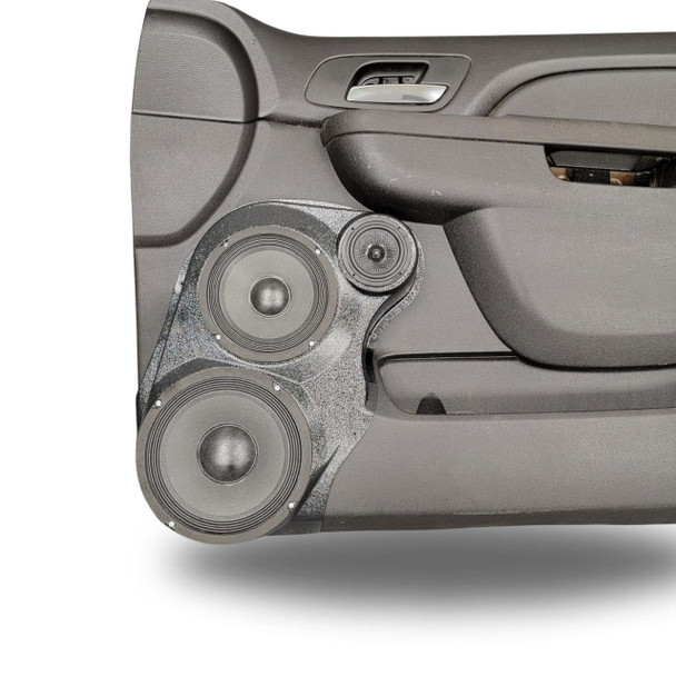DOWN4SOUND PODS DOWN4SOUND Single 8" and Single 6.5" and Single 3.5" Speaker Pods for the Front Door of a 10-14 GM Full Size Truck Upper Handle