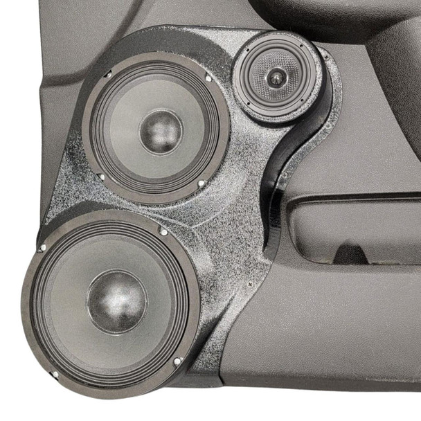 DOWN4SOUND PODS DOWN4SOUND Single 8" and Single 6.5" and Single 3.5" Speaker Pods for the Front Door of a 10-14 GM Full Size Truck Upper Handle
