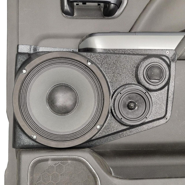 DOWN4SOUND PODS DOWN4SOUND Single 8" and Single 3.5" and Single Tweeter Speaker Pods for the Rear Door of a 14-18 Chevrolet Silverado-GMC Sierra Crew Cab
