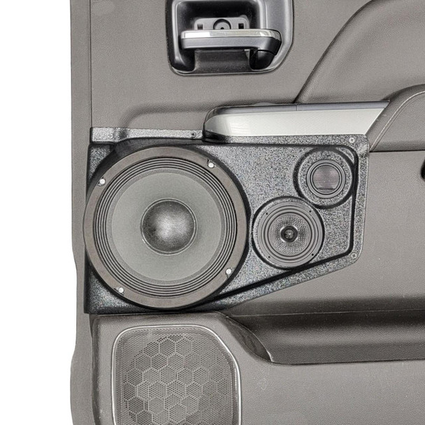 DOWN4SOUND PODS DOWN4SOUND Single 8" and Single 3.5" and Single Tweeter Speaker Pods for the Rear Door of a 14-18 Chevrolet Silverado-GMC Sierra Crew Cab