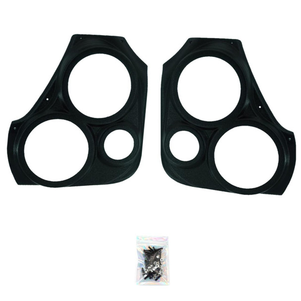 DOWN4SOUND PODS DOWN4SOUND Dual 6.5" and Single 3.5" Speaker Pods for the Front Door of a 14-23 Jeep Cherokee