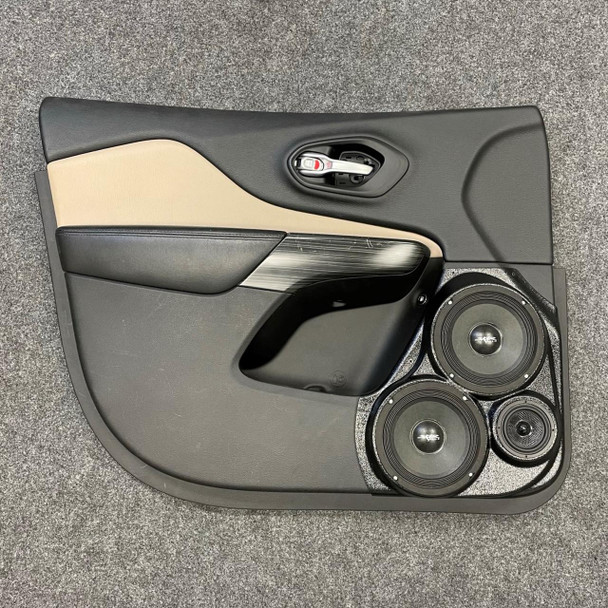 DOWN4SOUND PODS DOWN4SOUND Dual 6.5" and Single 3.5" Speaker Pods for the Front Door of a 14-23 Jeep Cherokee