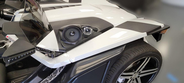 DOWN4SOUND PODS DOWN4SOUND Single 6.5" and Single 3.5" Speaker Pods for the Hood of a 15-21 Polaris Slingshot