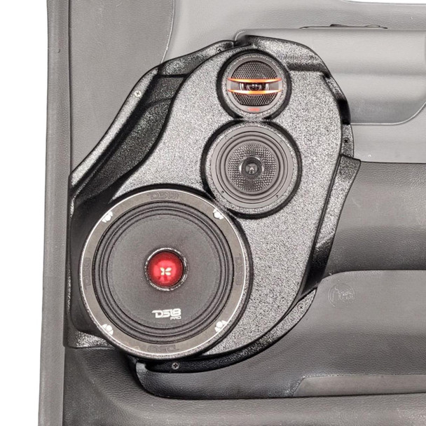 DOWN4SOUND PODS DOWN4SOUND Single 6.5" and Single 3.5" and Single Tweeter Speaker Pods for the Front Door of a 19-25 Dodge Ram 1500