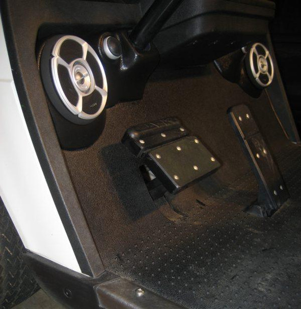 DOWN4SOUND PODS DOWN4SOUND Custom Speaker Pods Brand - 4-Bolt - Single 5.25 in and Single Tweeter Speaker Pods for the Lower Dash of a 93-23 E-Z-Go TXT