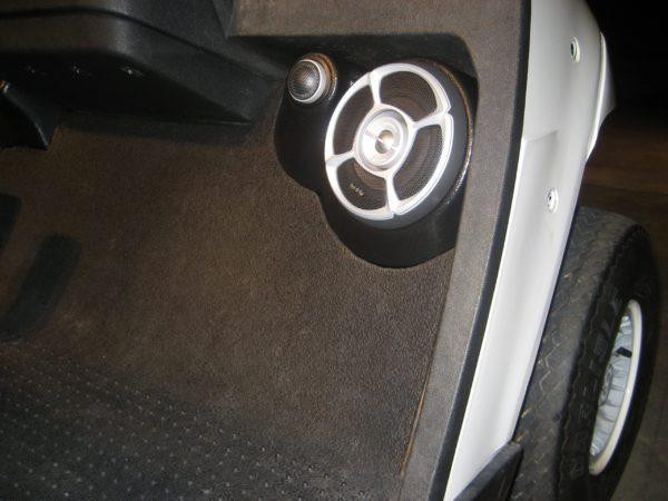 DOWN4SOUND PODS DOWN4SOUND Custom Speaker Pods Brand - 4-Bolt - Single 5.25 in and Single Tweeter Speaker Pods for the Lower Dash of a 93-23 E-Z-Go TXT