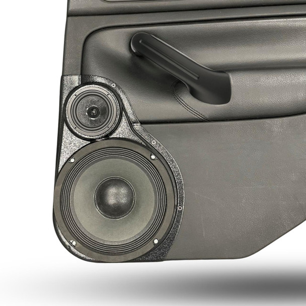 DOWN4SOUND PODS DOWN4SOUND Single 8" and Single 3.5" Speaker Pods for the Rear Door of a 99-04 Volkswagen Jetta