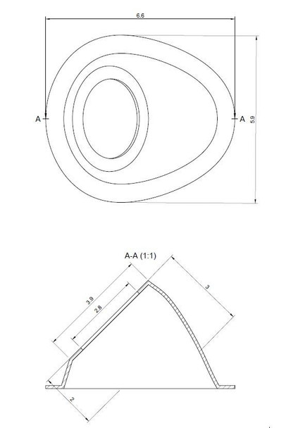 DOWN4SOUND PODS DOWN4SOUND Custom Speaker Pods Brand - Single 3.5" Universal Angled Speaker Pods for any flat mounting location