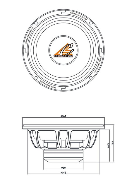 Crescendo Audio UN-65| 6.5" LOUDSPEAKER  - 4 OHM