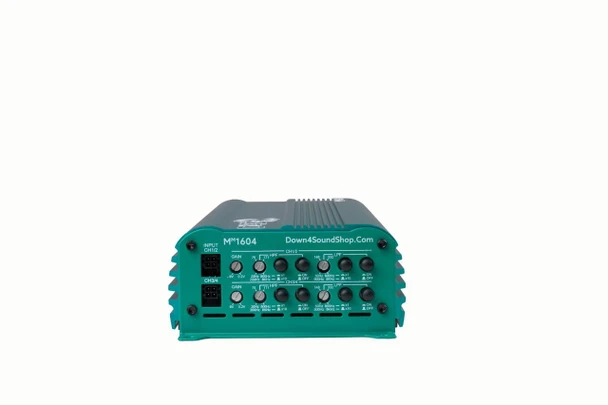 Down4Sound DOWN4SOUND MM1604 (MINI MAXX) - TEAL | 600W RMS MINI 4CH CAR AUDIO AMPLIFIER