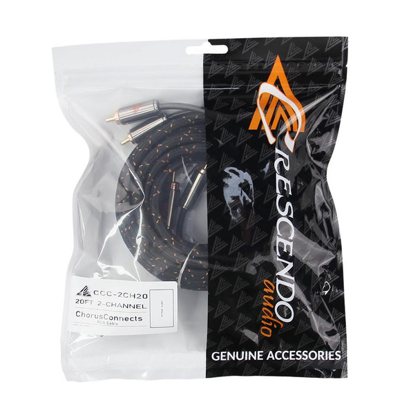 Crescendo Audio ChorusConnects Audiophile Grade 2channel RCA Cable - 20ft 