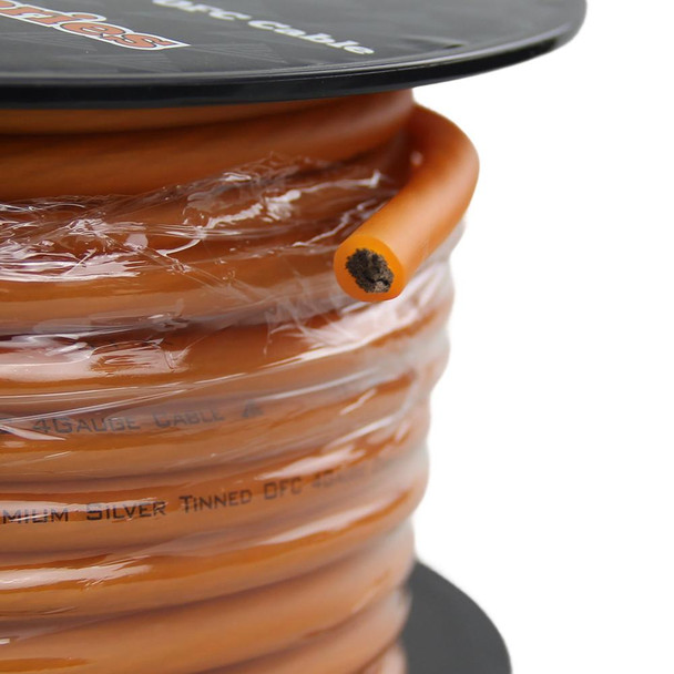 Crescendo Audio FlexConnect OFC 4 Gauge ORANGE (100FT Spool) 