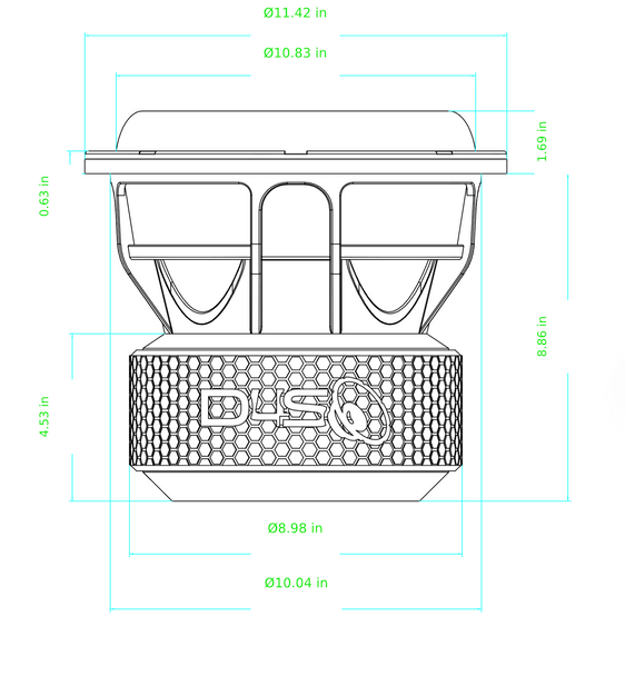 DOWN4SOUND | DVX 10" SUBWOOFER | 1700W RMS | D4